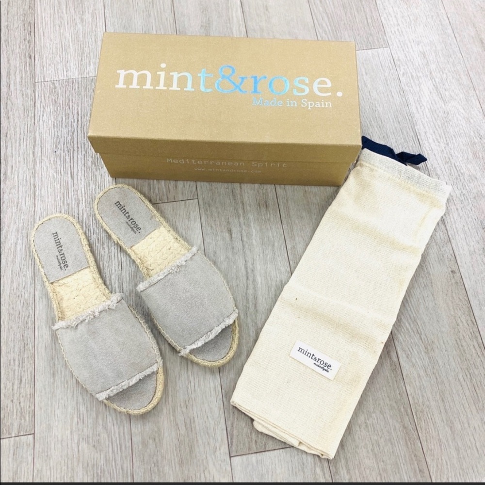 Mint & Rose Canvas Olivia Panna Slide